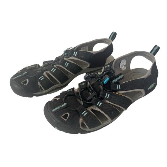KEEN Clearwater CNX Leather Comfort Contour Sandals Hike Beach Summer Women 9.5 - Picture 1 of 8